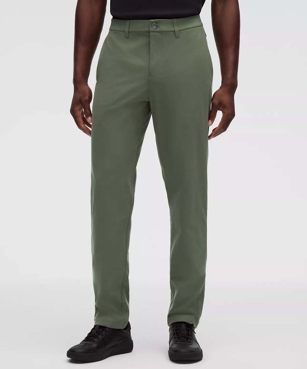 Lululemon Men's 36 Green ABC Pant Slim Warpstreme Sporty Golf Pickleball